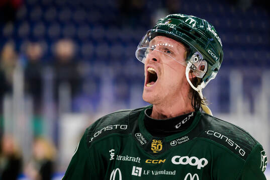 Färjestads Magnus Nygren jublar