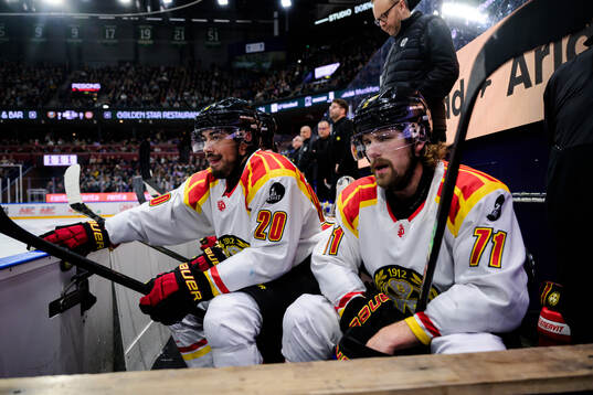 Brynäs Tyler Vesel och Axel Jonsson-Fjällby deppar