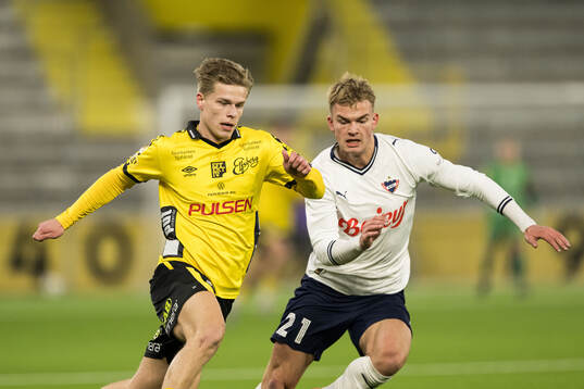 Elfsborgs Gottfrid Rapp och B.93s Gustav Hojbjerg