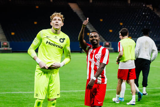 Degerfors målvakt Rasmus Forsell och Nahom Netabay