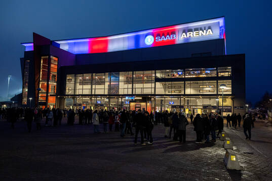 Exteriör vy av Saab Arena