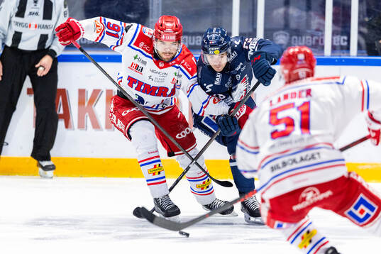 Timrås Magnus Pääjärvi och Linköpings Nicholas Shore