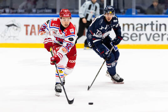 Timrås Linus Eriksson och Linköpings Nicholas Shore