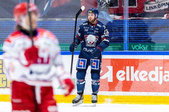 Linköpings Robin Kovacs jublar