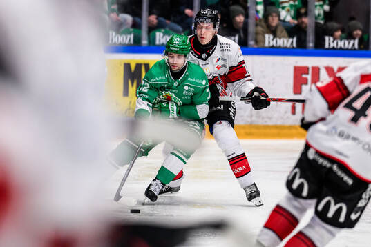 Rögles Daniel Zaar och Malmö Redhawks William Von Barnekow