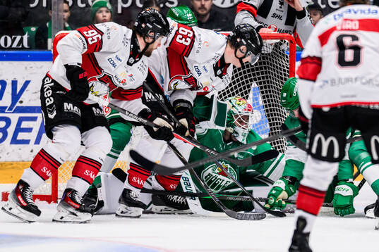 Malmö Redhawks Carl Persson och Fredrik Händemark och