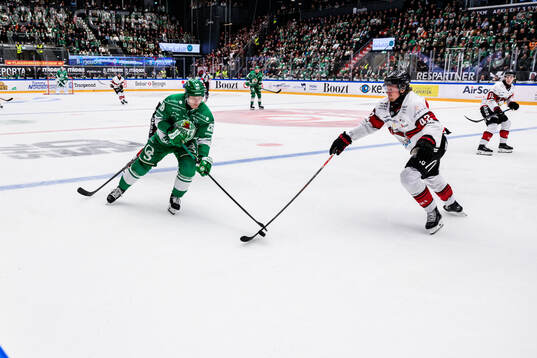 Rögles Anton Bengtsson och Malmö Redhawks Robin Salo