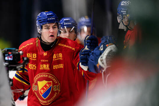 Djurgårdens Anton Frondell jublar