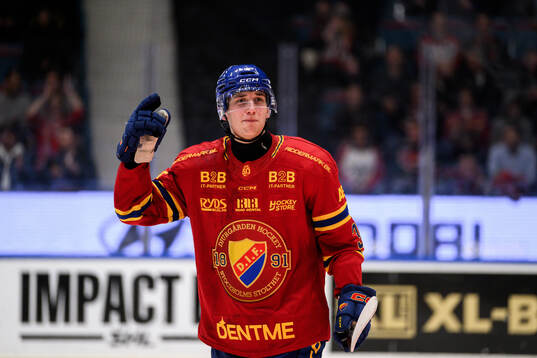 Djurgårdens Victor Eklund reagerar