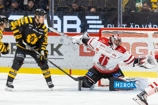Skellefteås Rickard Hugg och Örebros målvakt Jhonas
