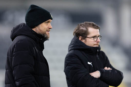 Häckens klubbchef Marcus Jodin och sportchef Erik Friberg