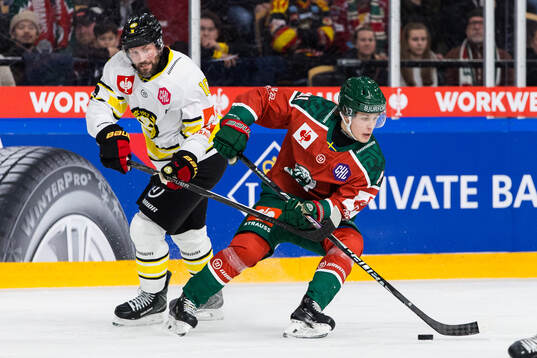 Johan Larsson of Brynäs and Ivar Stenberg of Frölunda
