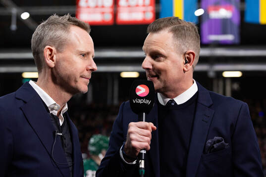 Head coach Robert Ohlsson of Frölunda is interviewed by