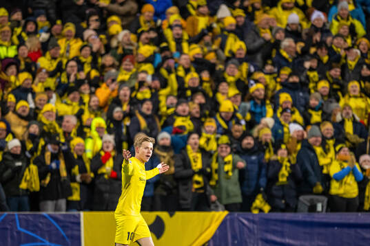 Jens Petter Hauge of Bodø/Glimt celebrates