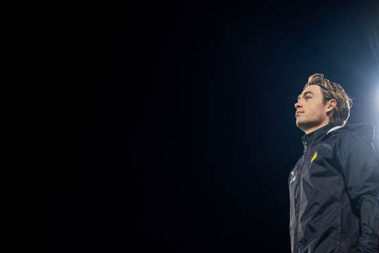 Patrick Berg of Bodø/Glimt enters the pitch