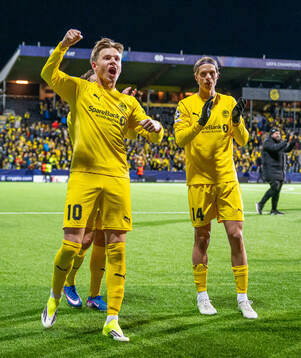 Jens Petter Hauge of Bodø/Glimt celebrates