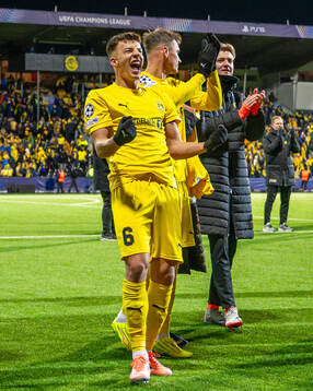 Jostein Gundersen of Bodø/Glimt celebrates