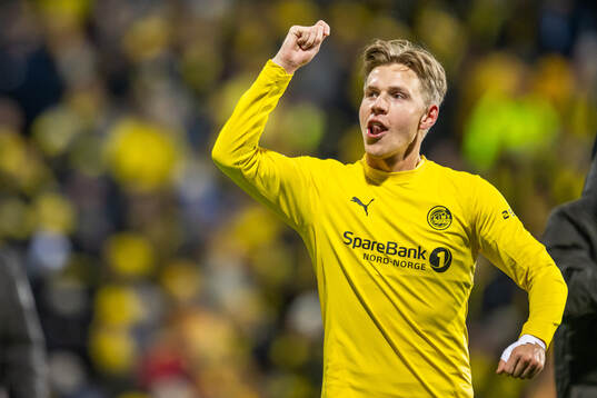 Jens Petter Hauge of Bodø/Glimt celebrates