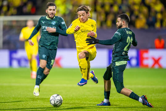 Patrick Berg of Bodø/Glimt and Rayan Ait-Nouri of