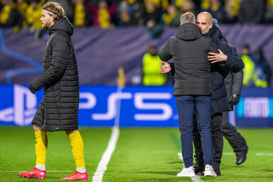 Head coach Kjetil Knutsen of Bodø/Glimt and head coach Pep