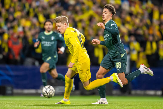 Jens Petter Hauge of Bodø/Glimt and Max Alleyne of