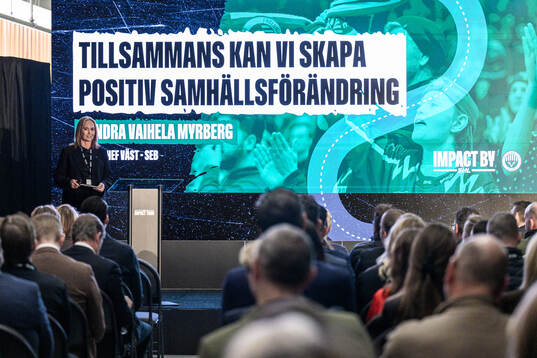 Sandra Vaihela Myrberg – Regionchef Väst, SEB på scenen