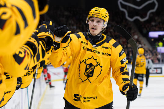 Skellefteås Jonathan Johnson jublar