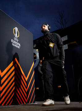 Sead Haksabanovic of Malmö FF arrives at the stadium