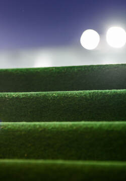 The steps in the players tunnel