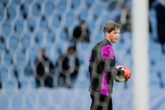 Goalkeeper Melker Ellborg of Malmö FF