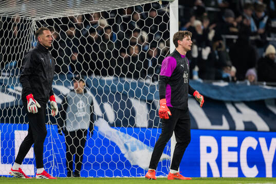Goalkeeper Robin Olsen and goalkeeper Melker Ellborg of
