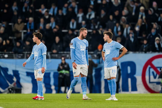 Pontus Jansson and Colin Rösler of Malmö FF looks dejected