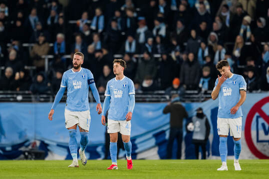 Pontus Jansson and Colin Rösler of Malmö FF looks dejected
