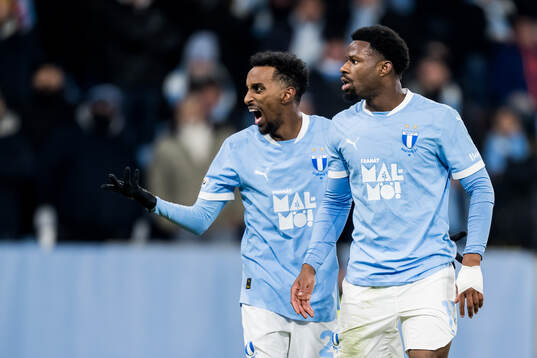 Taha Ali and Emmanuel Ekong of Malmö FF