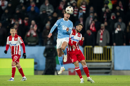 Lasse Berg Johnsen of Malmö FF and Timi Max Elsnik of