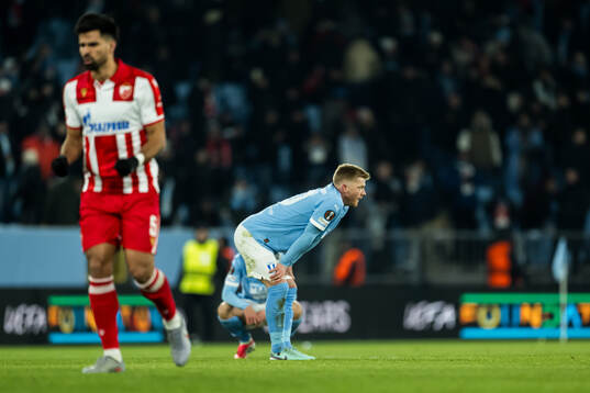 Anders Christiansen of Malmö FF looks dejected