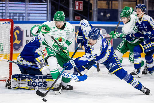 Rögles Linus Sjödin och Leksands Alexander Lundqvist