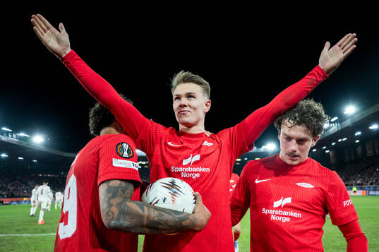 Emil Kornvig of Brann celebrates