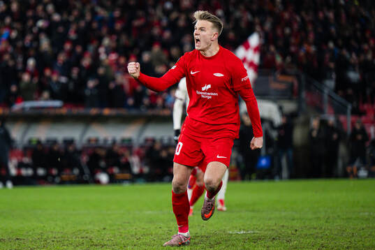 Emil Kornvig of Brann celebrates