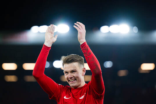 Emil Kornvig of Brann celebrates