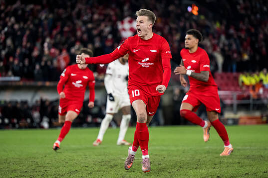 Emil Kornvig of Brann celebrates
