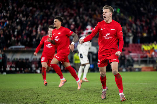 Emil Kornvig of Brann celebrates