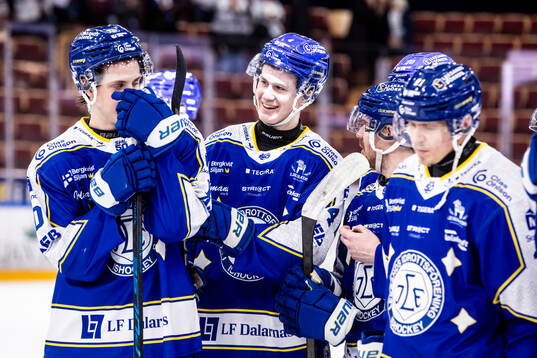 Leksands Tinus Luc Koblar jublar