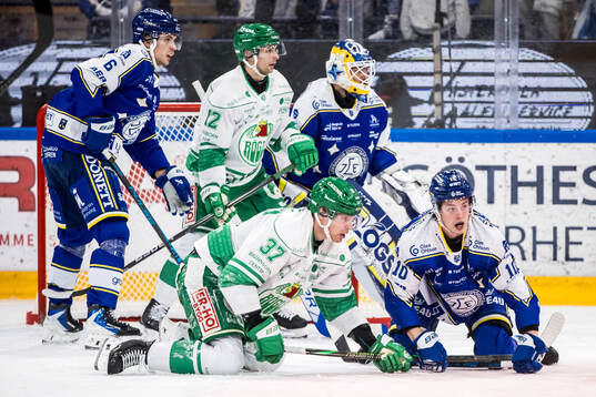 Rögles Linus Sjödin och Leksands Anton Johansson