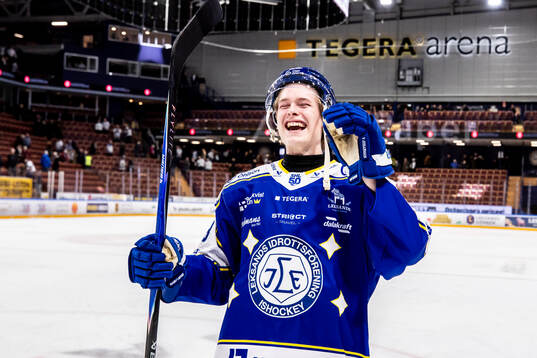 Leksands Victor Johansson jublar