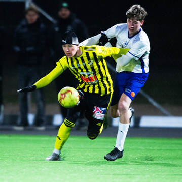IFK Hässleholms Axel Nilsson i träningsmatchen mellan IFK