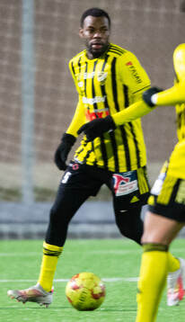 IFK Hässleholms Saikou Jawneh i träningsmatchen mellan