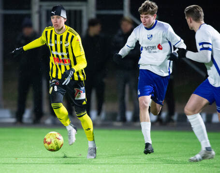 IFK Hässleholms Axel Nilsson i träningsmatchen mellan IFK