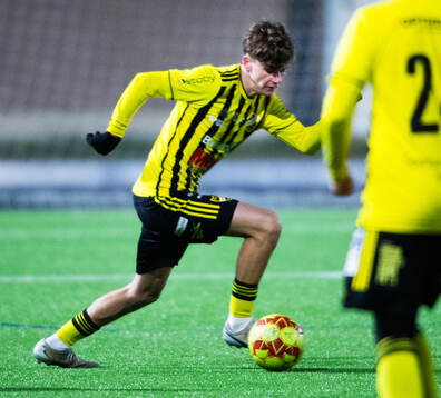 IFK Hässleholms Neo Jakobsson i träningsmatchen mellan