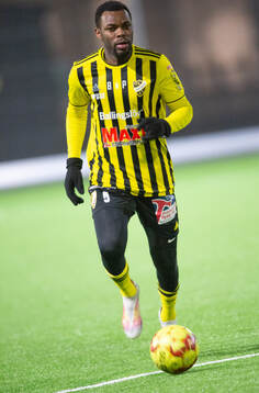 IFK Hässleholms Saikou Jawneh i träningsmatchen mellan